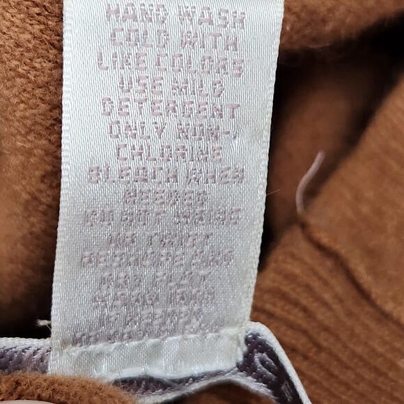 Sarah Spencer Cardigan Womens Small Tan Ruffle Open Front Wool Angora Blend - Picture 9 of 9